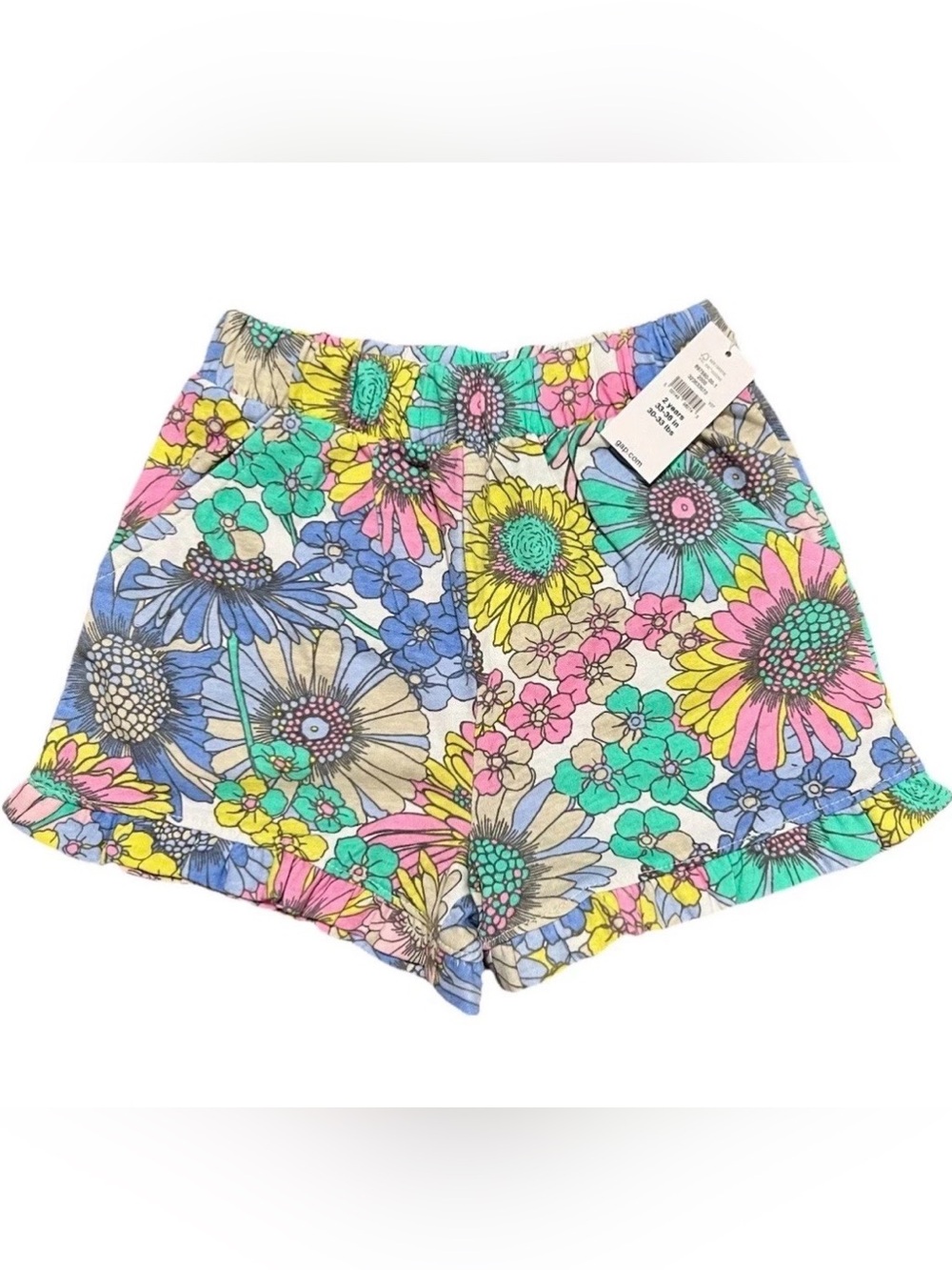 NWT Gap Baby Mix & Match Floral Pull-on Ruffle Shorts 2 Years
